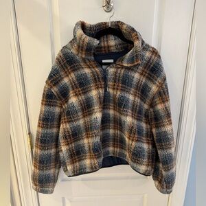 Women’s XL Plaid Fleece Jacket Boutique Brand